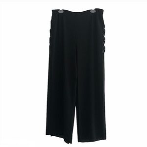 Palazzo chiffon wide leg high rise pants size L